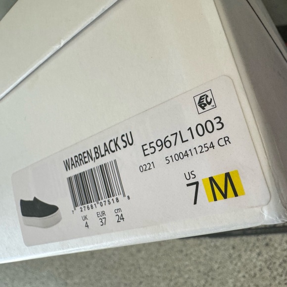 Vince platform slip on black suade shoes. - Picture 8 of 8